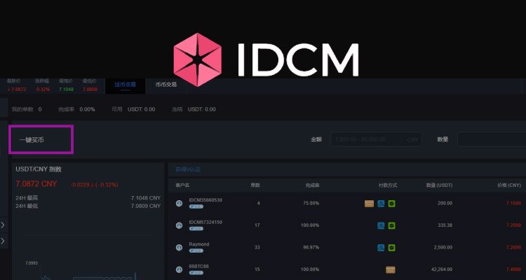 idcm crypto exchange